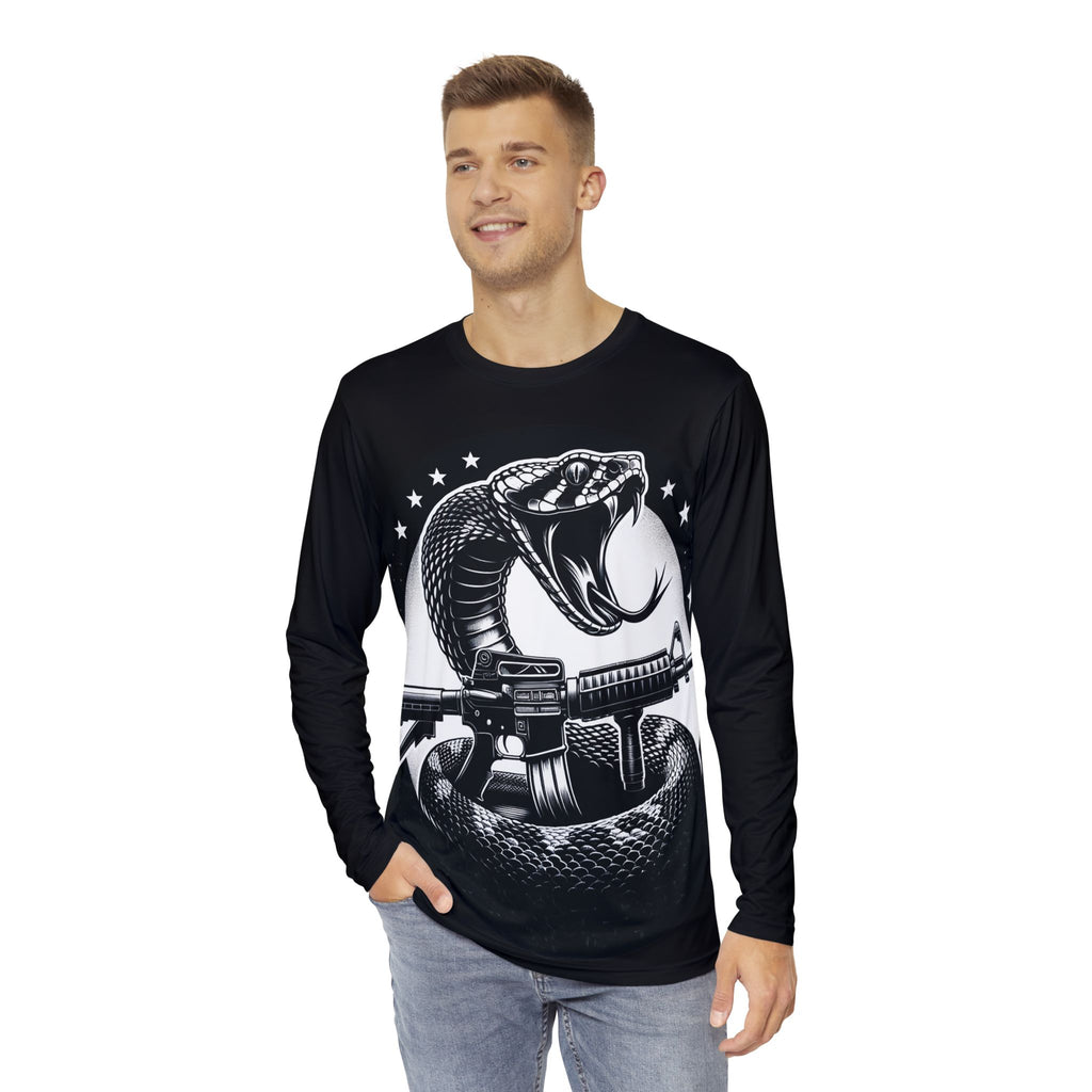 Assault Snake-Men's Long Sleeve Shirt (AOP)