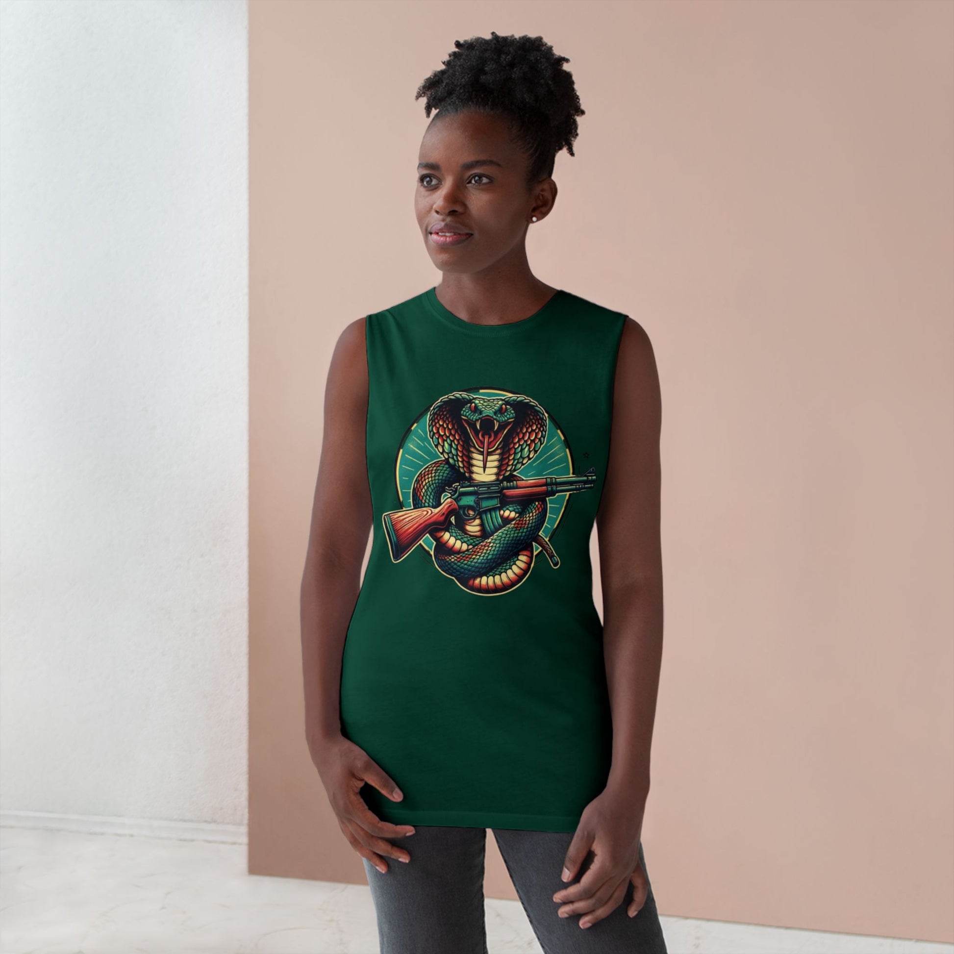 Vintage Cobra with Assault Rifle Graphic Tank Top
