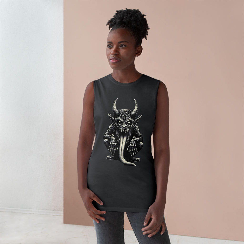 Demon Sleeveless Tee-Unisex Graphic Tank Top featuring Demon Design, Streetwear