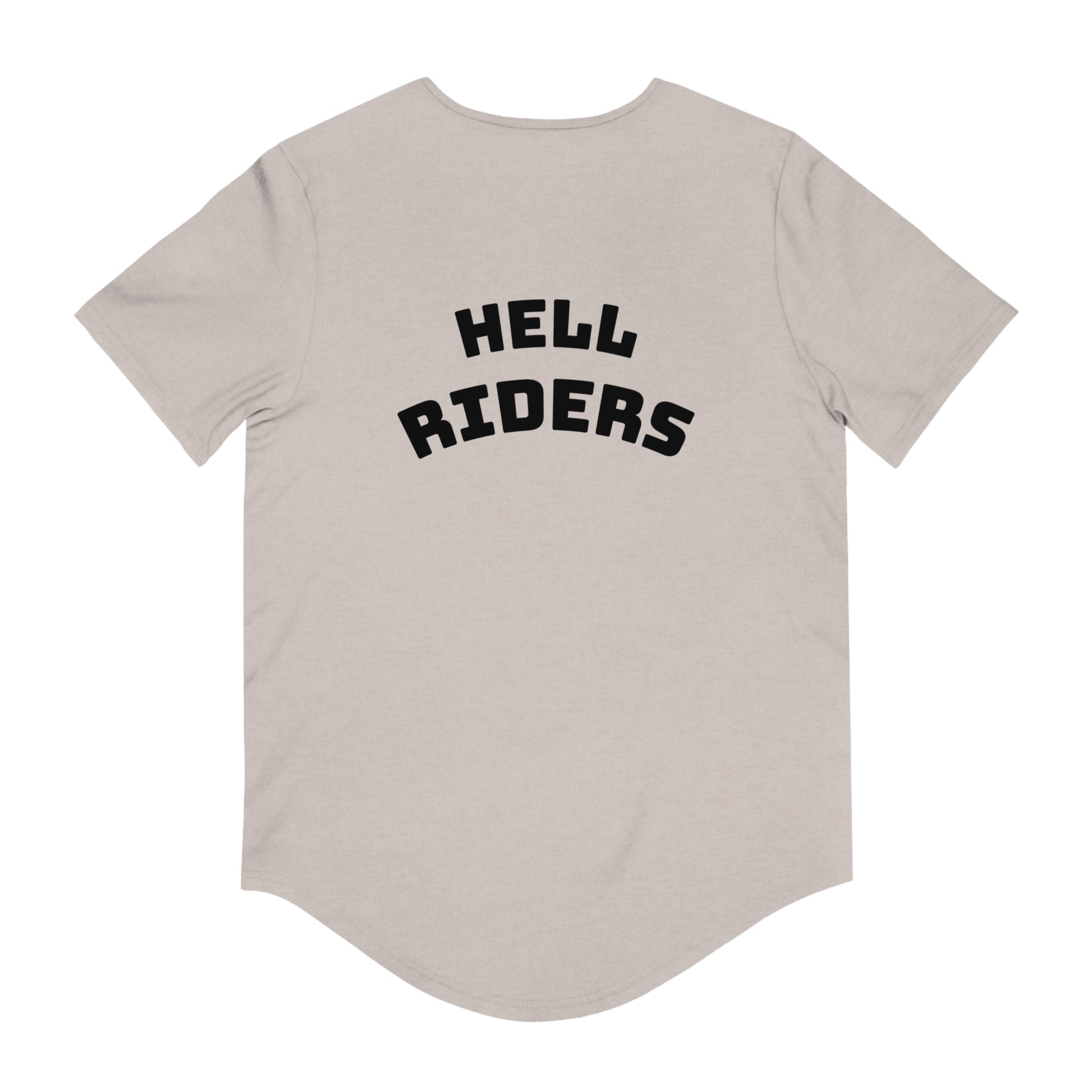 Hell Riders-Men's Jersey Curved Hem Tee, Biker Shirt, Hell Riders Tee, Motorcycle Apparel