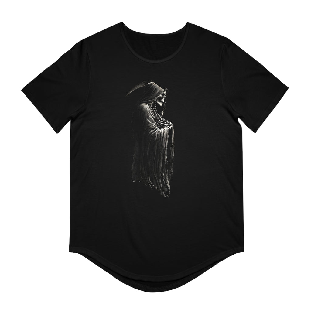 The Grim Reaper of Death-Men's Jersey Curved Hem Tee