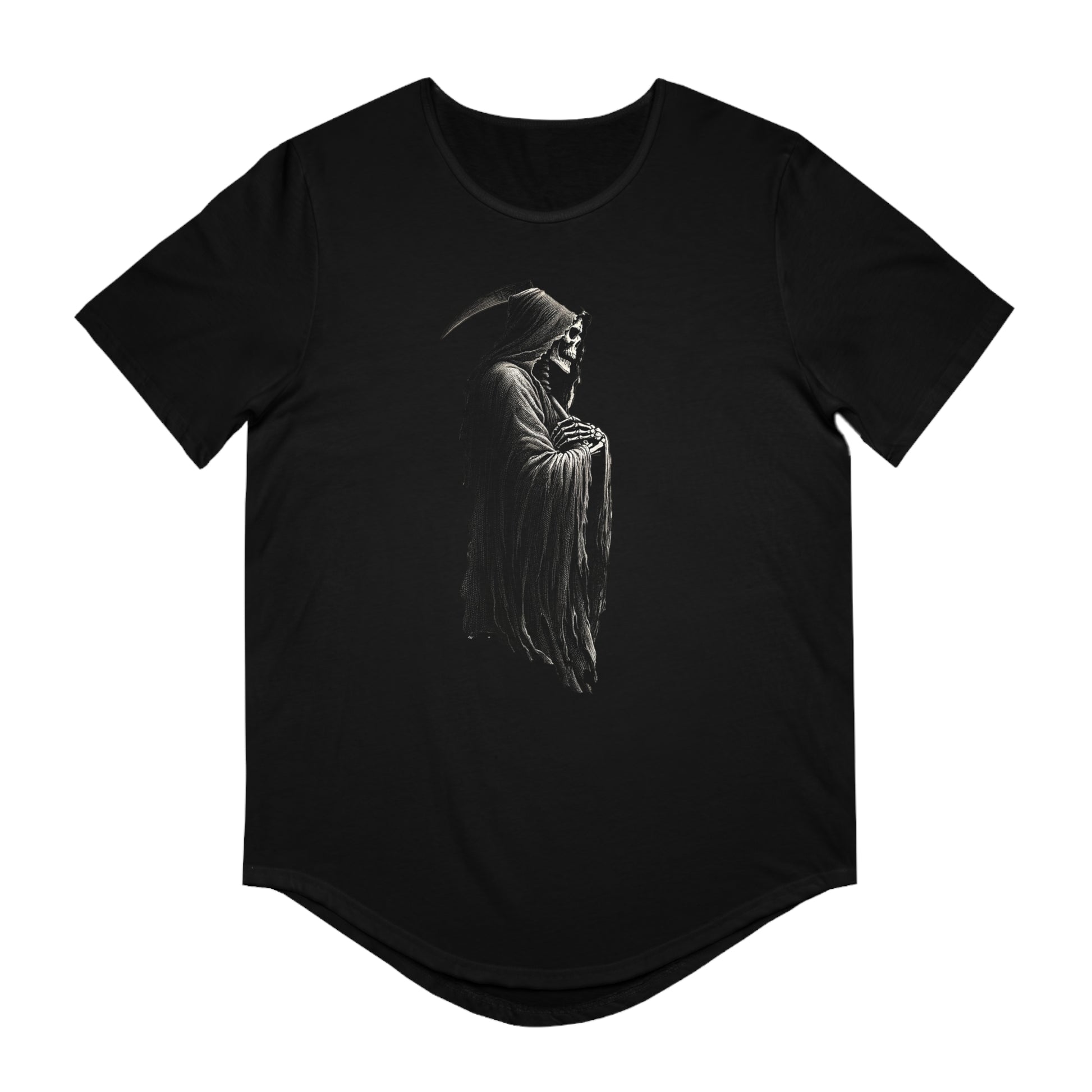 The Grim Reaper of Death-Men's Jersey Curved Hem Tee