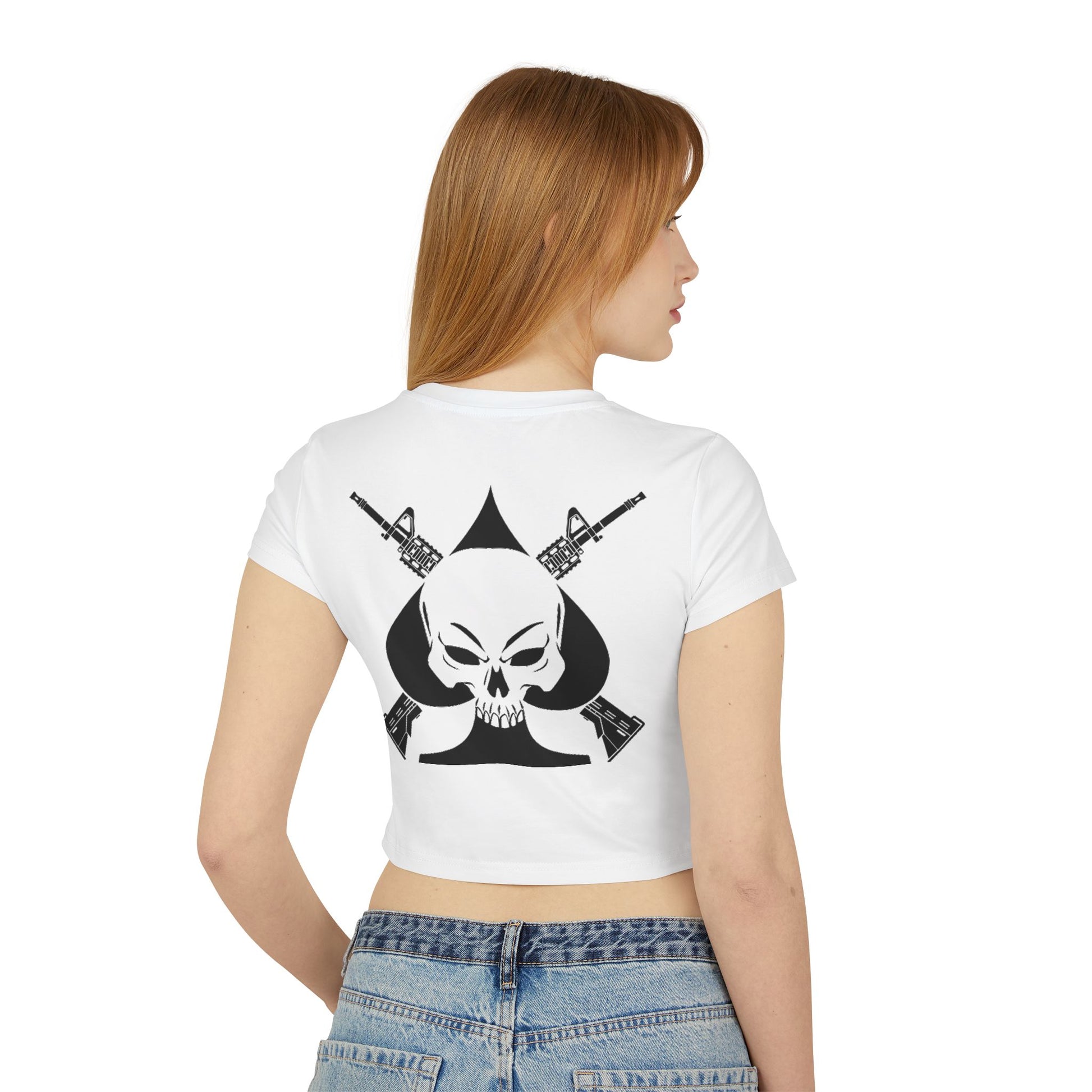 War Skull Women's Baby Tee