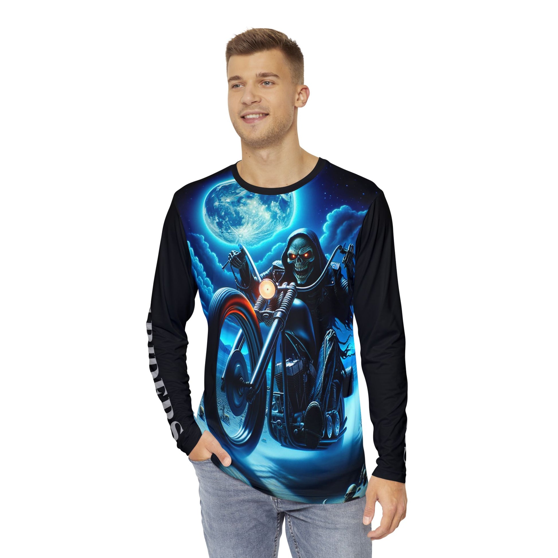 Night Riders-Men's Long Sleeve Shirt (AOP)