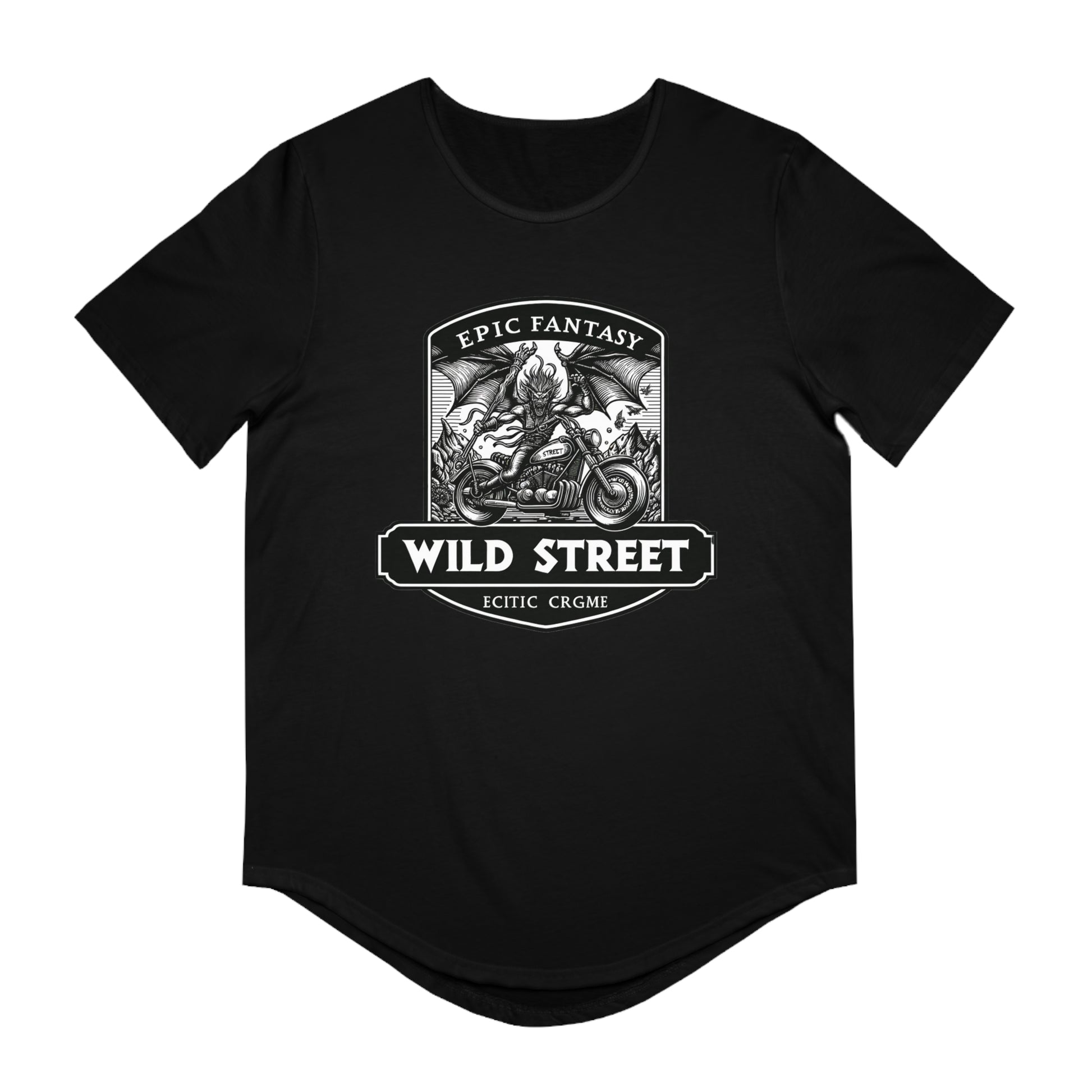 EPIC FANTASY-Men's Jersey Curved Hem Tee