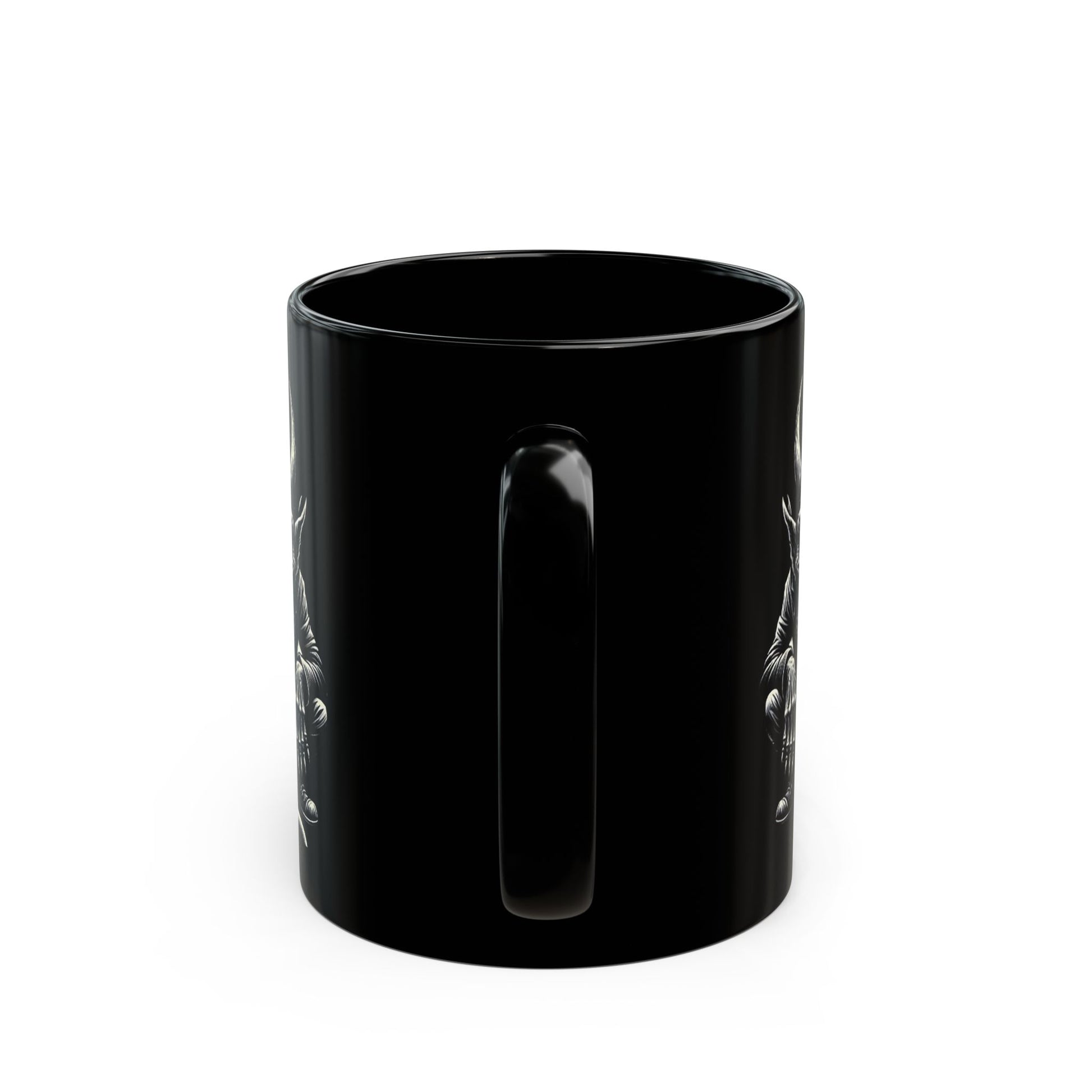 Gothic Demon Mug with Horned Creature Design