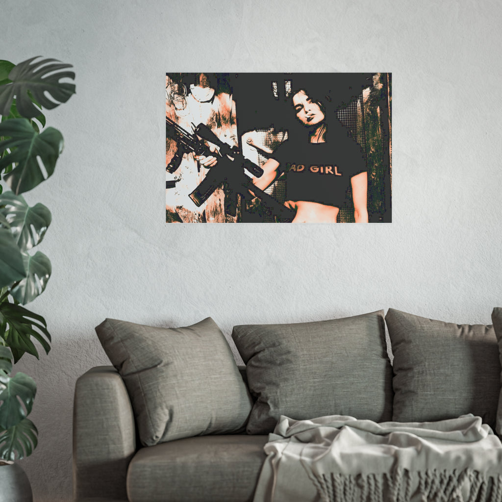 Bad Ass Woman-Satin and Archival Matte Poster