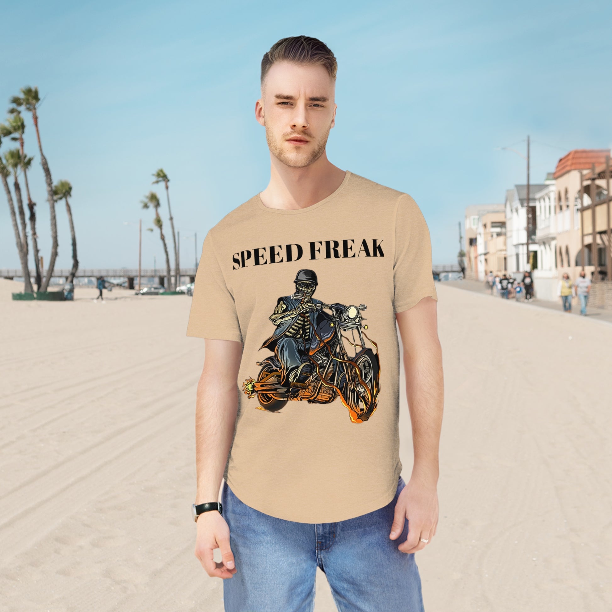 Speed Freak Men's Jersey Curved Hem Tee