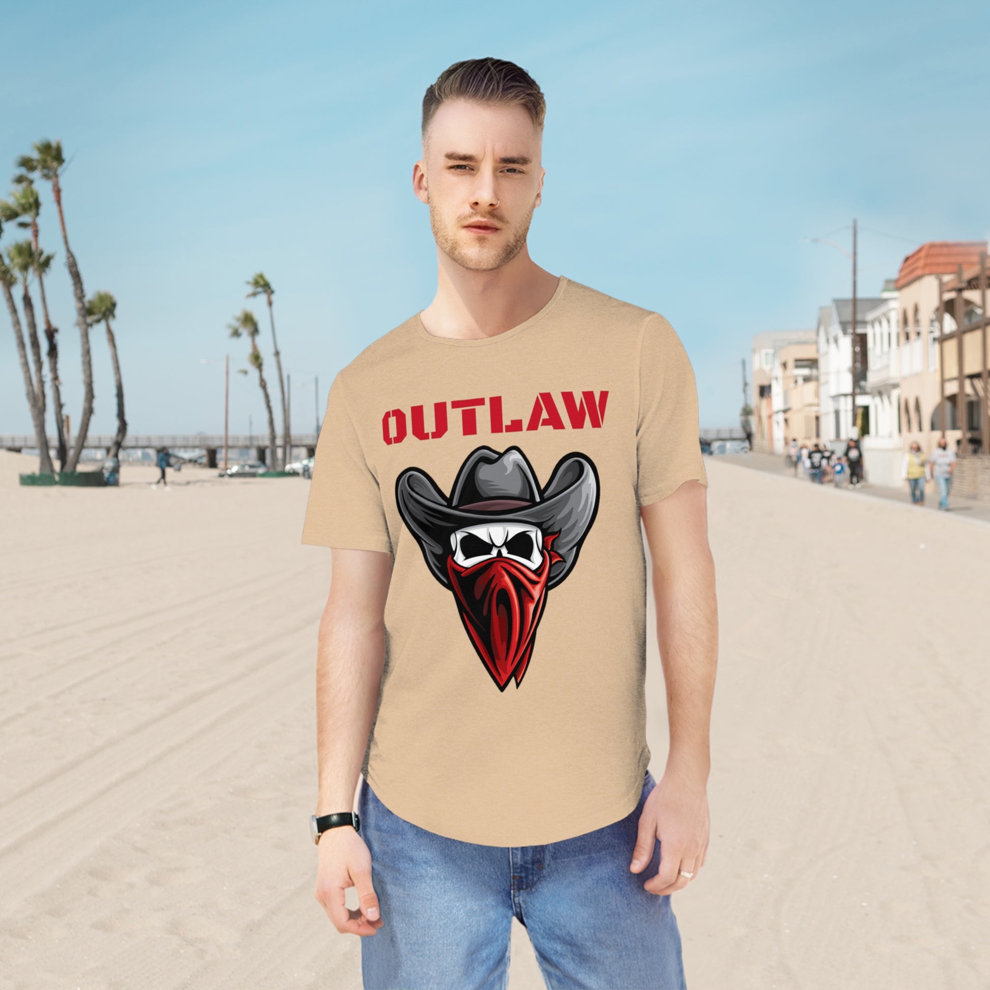 OUTLAW Men's Jersey Curved Hem Tee