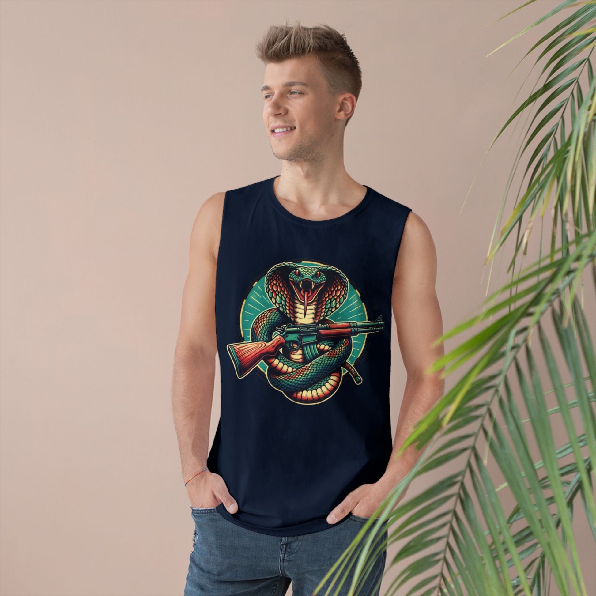 Vintage Cobra with Assault Rifle Graphic Tank Top