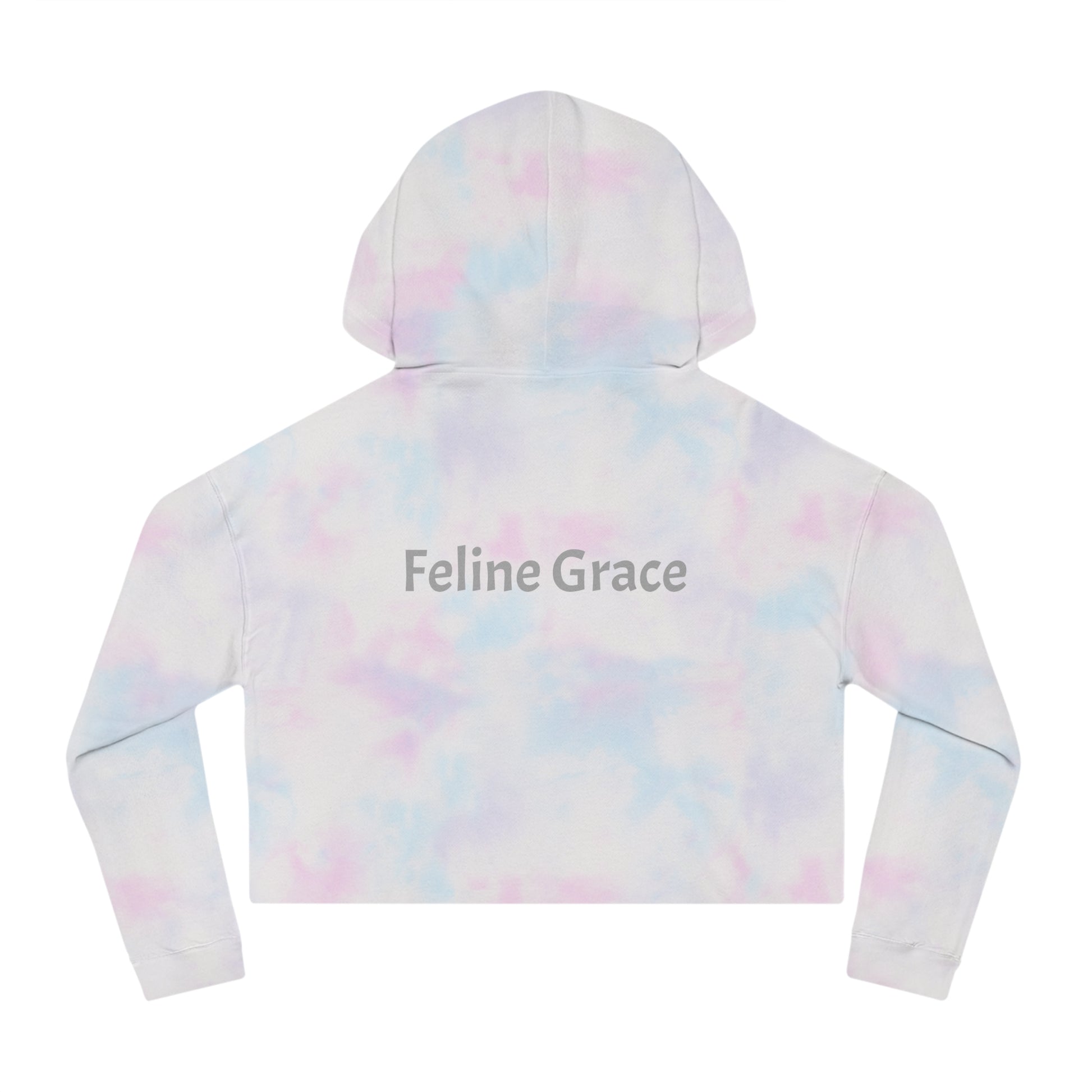 Cute Kitty Womens Cropped Hooded Sweatshirt