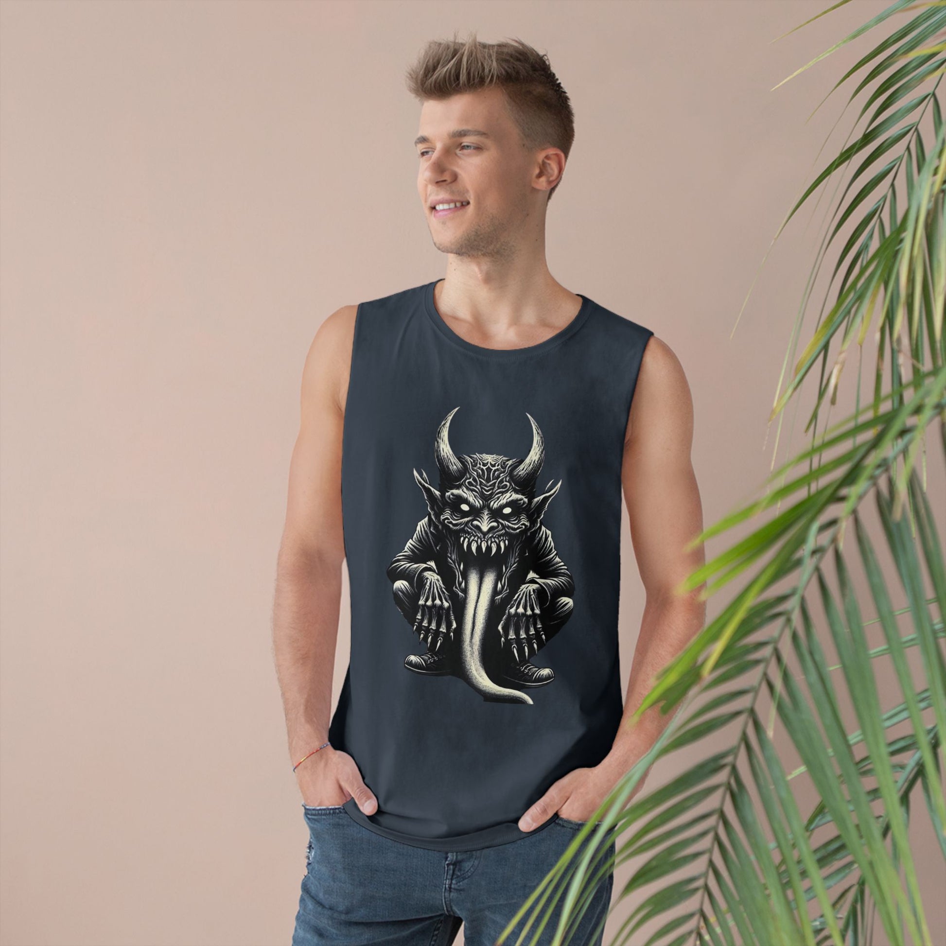 Demon Sleeveless Tee-Unisex Graphic Tank Top featuring Demon Design, Streetwear