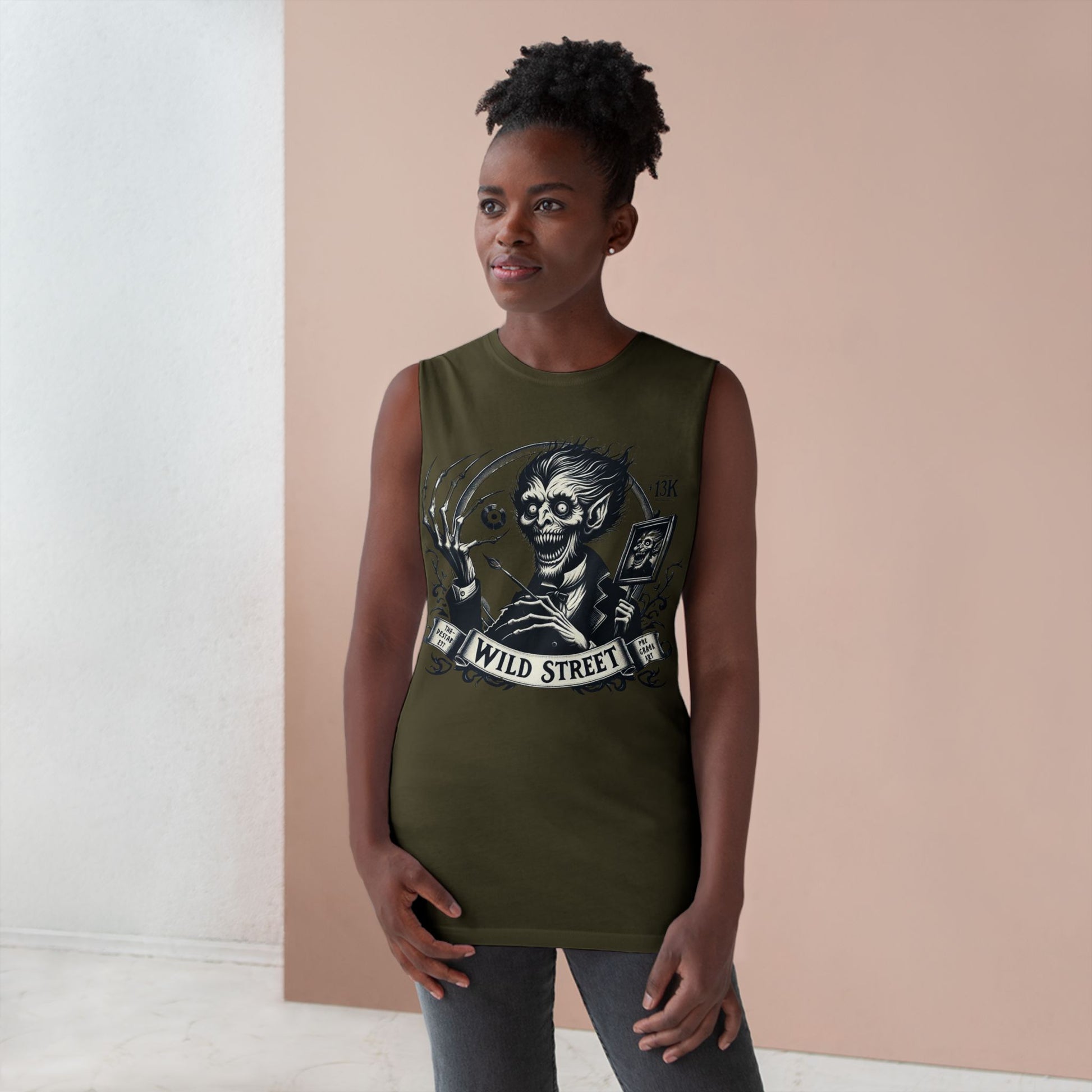Crazy Wild Street Sleeveless Tee-Wild Street Graphic Tank Top, Gothic Style Apparel