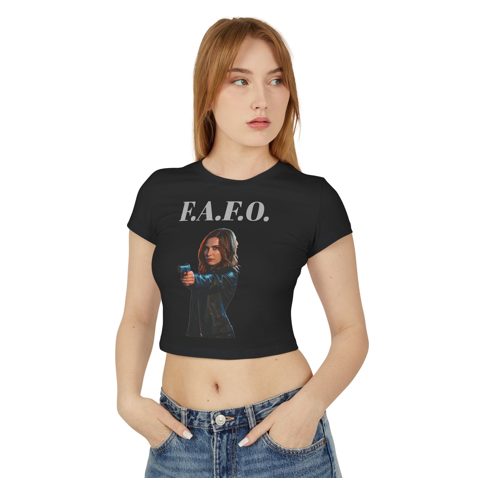 F.A.F.O. Women's Baby Tee - Empowering Graphic Tee