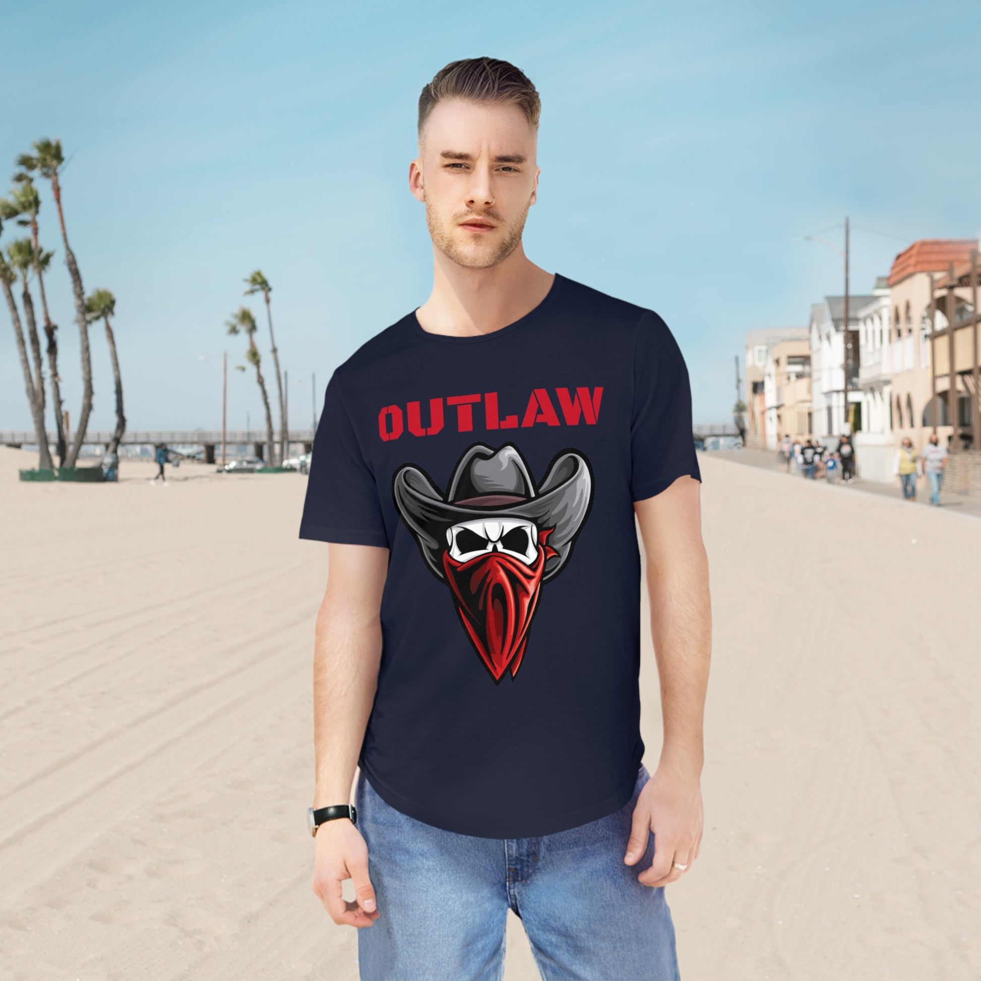 OUTLAW Men's Jersey Curved Hem Tee