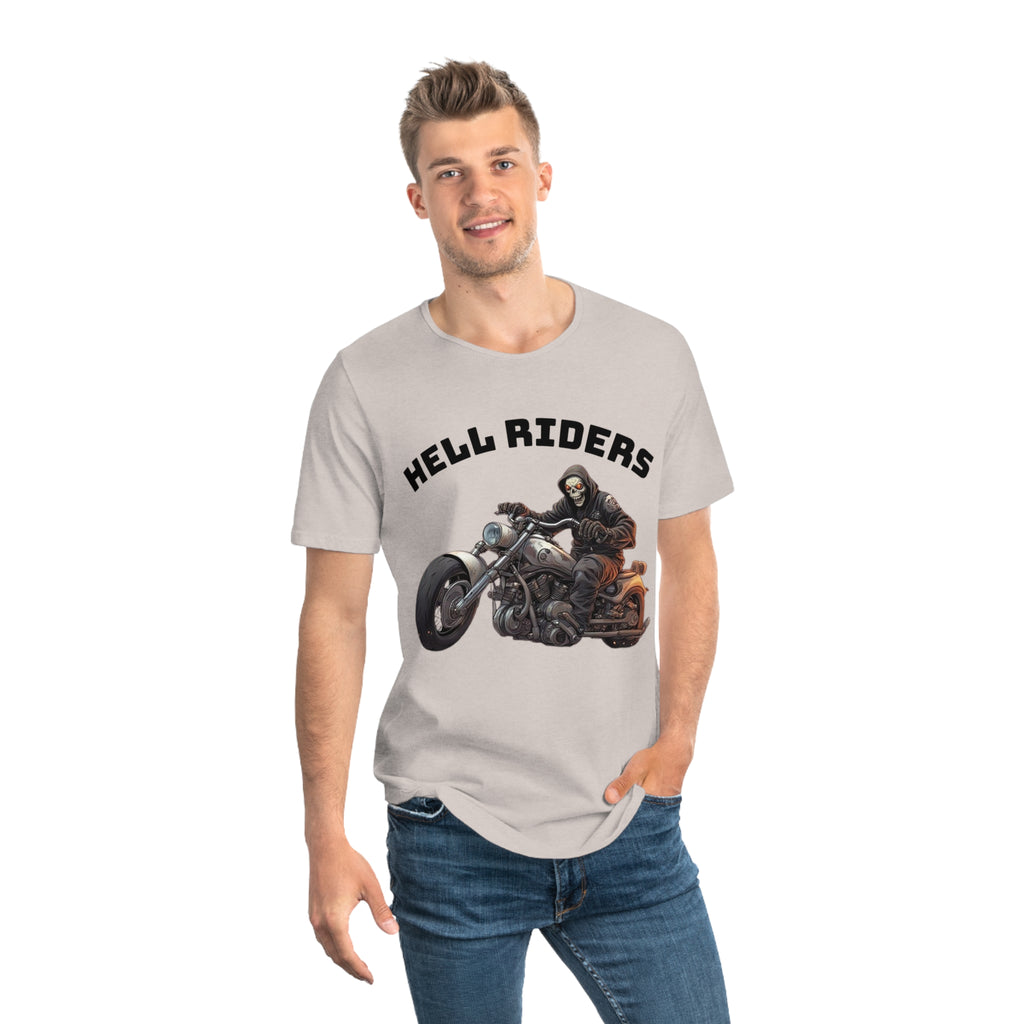 Hell Riders-Men's Jersey Curved Hem Tee, Biker Shirt, Hell Riders Tee, Motorcycle Apparel