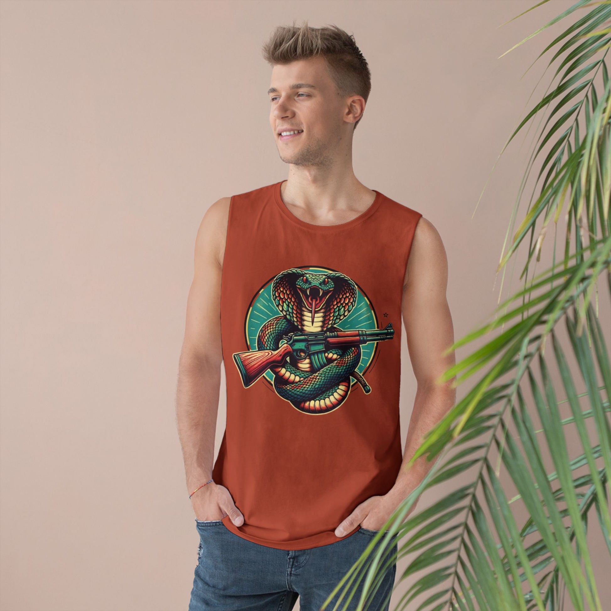 Vintage Cobra with Assault Rifle Graphic Tank Top