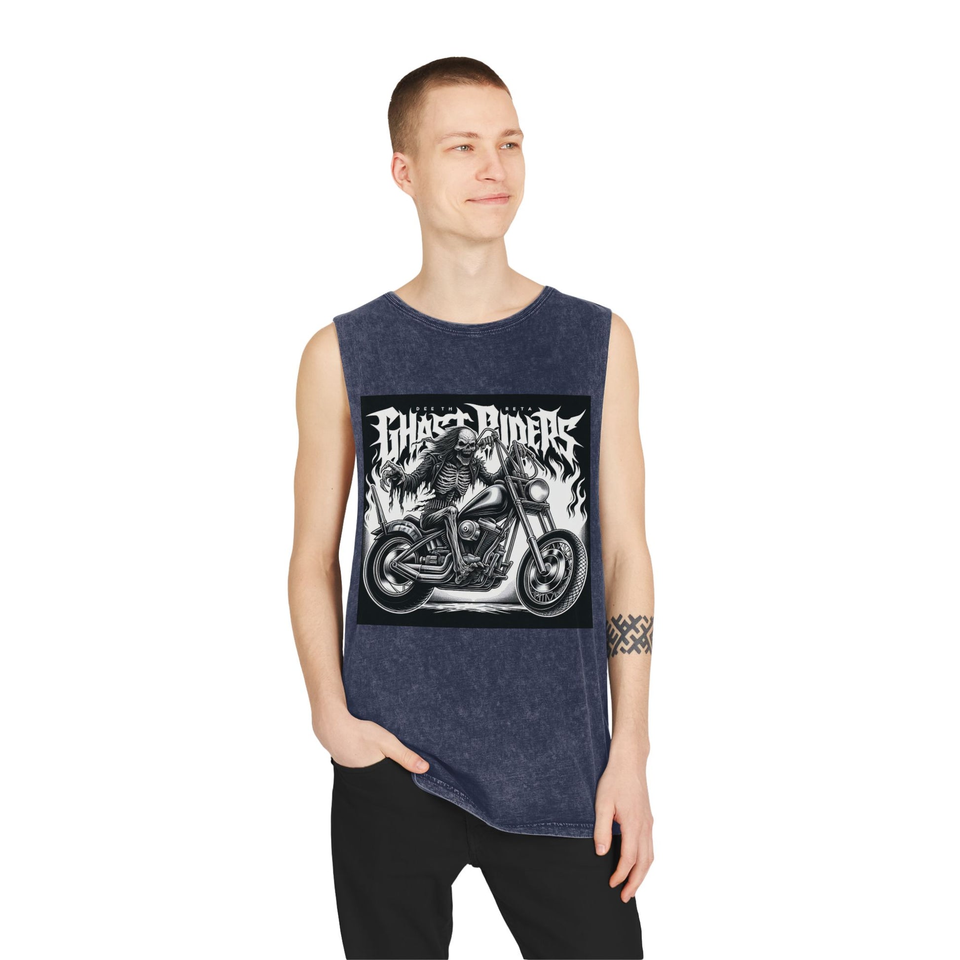 Ghost Riders Unisex Stonewash Tank Top