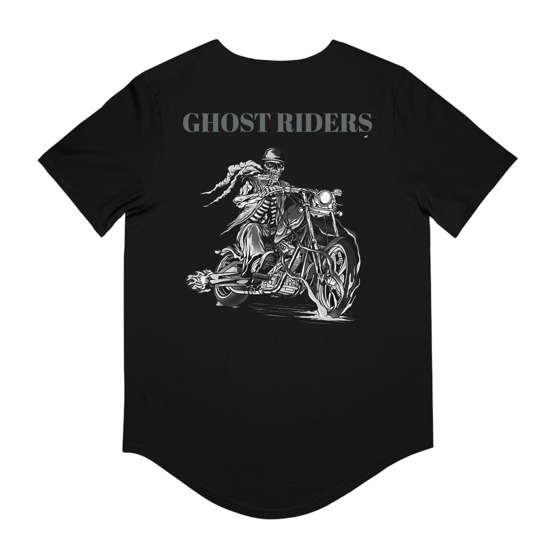 GHOST RIDERS Men's Jersey Curved Hem Tee