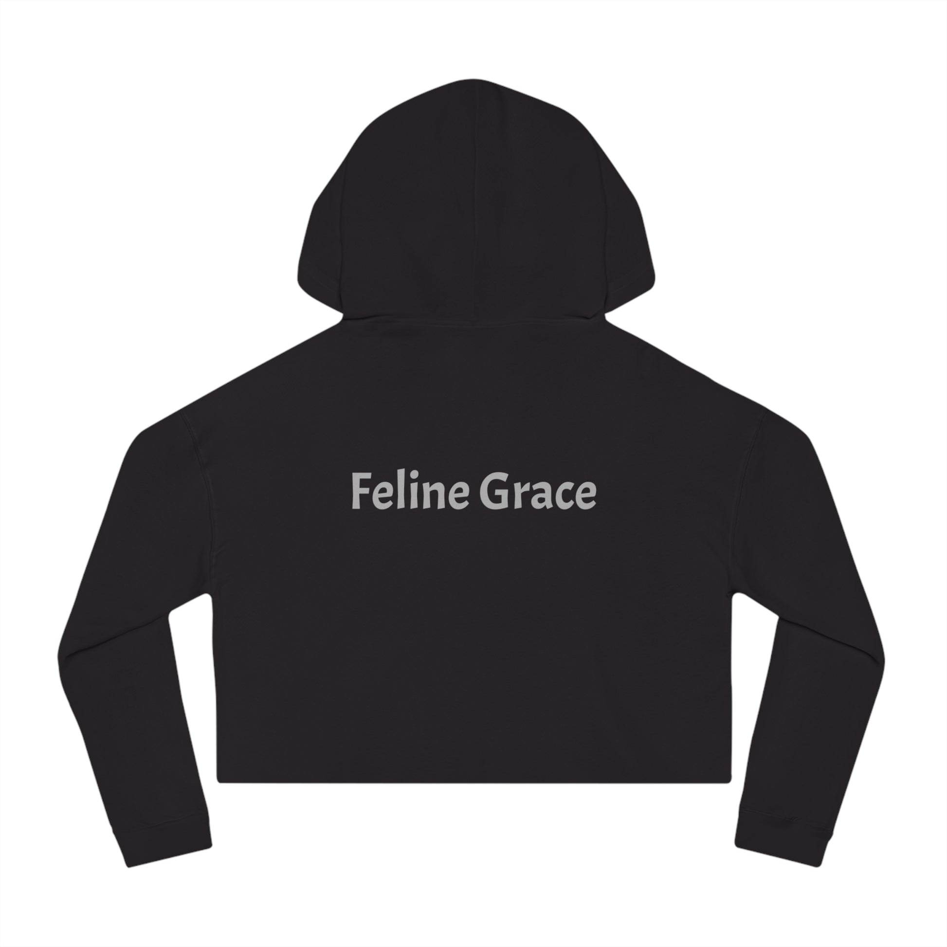 Cute Kitty Womens Cropped Hooded Sweatshirt