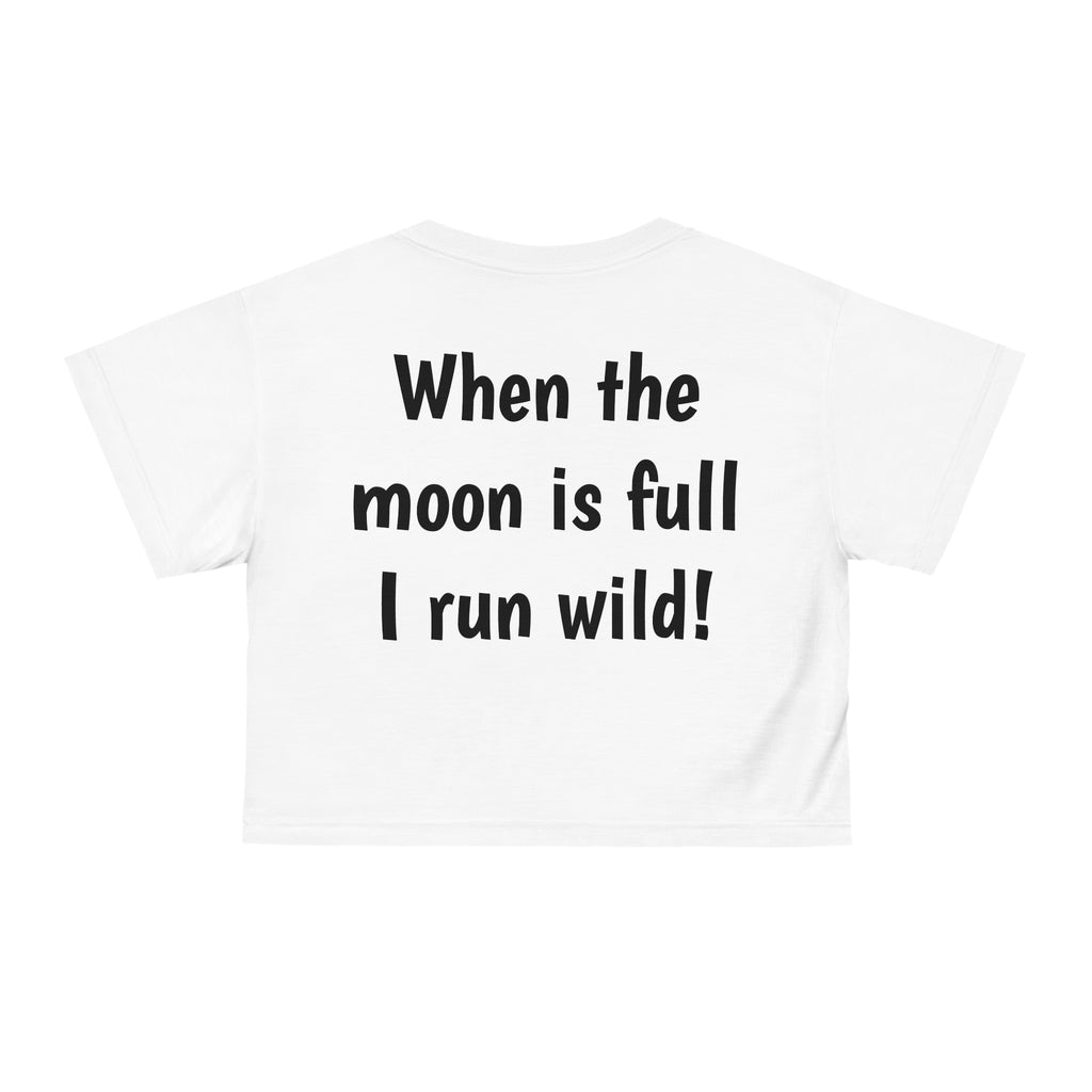WEREWOLF white AOP Crop Tee