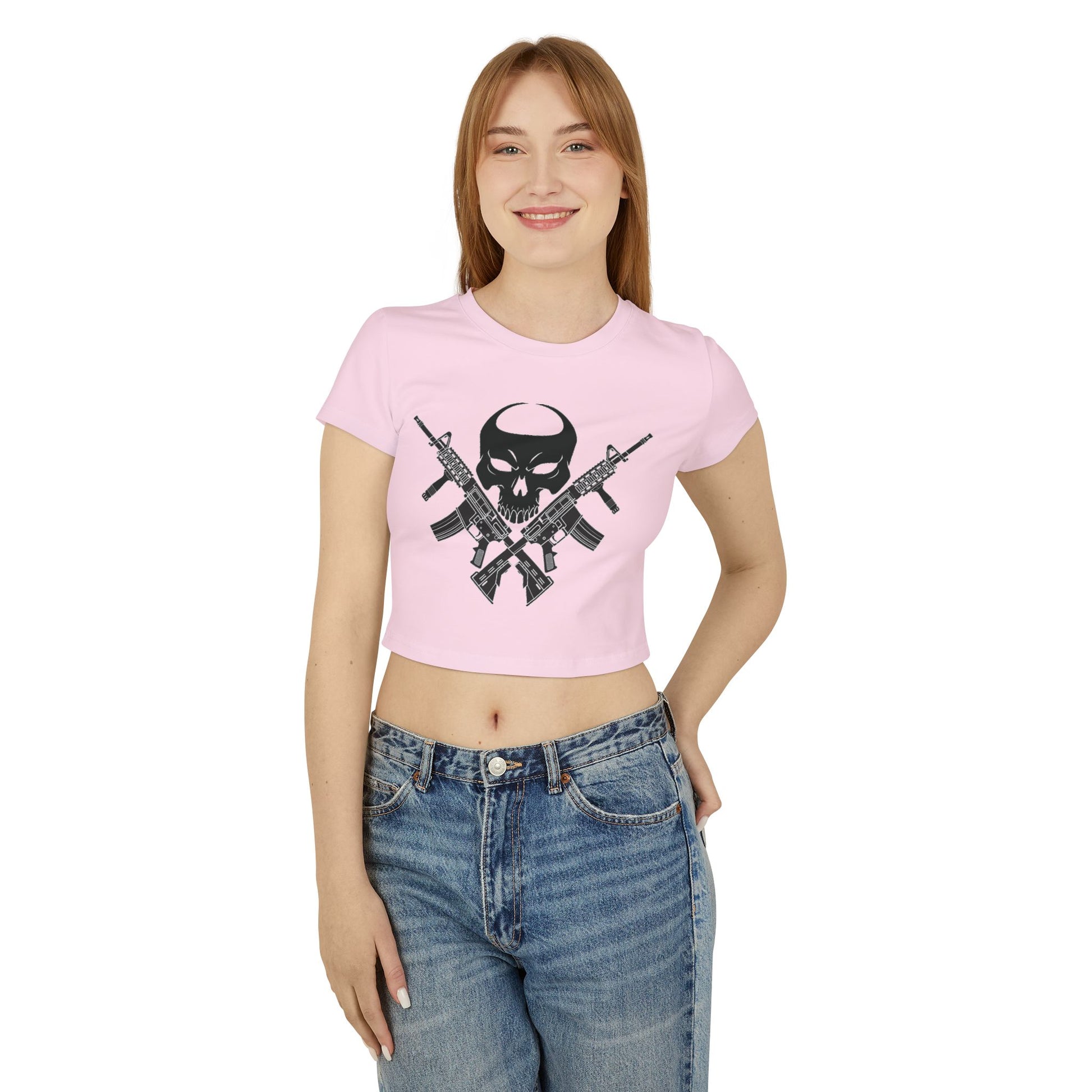 War Skull Women's Baby Tee