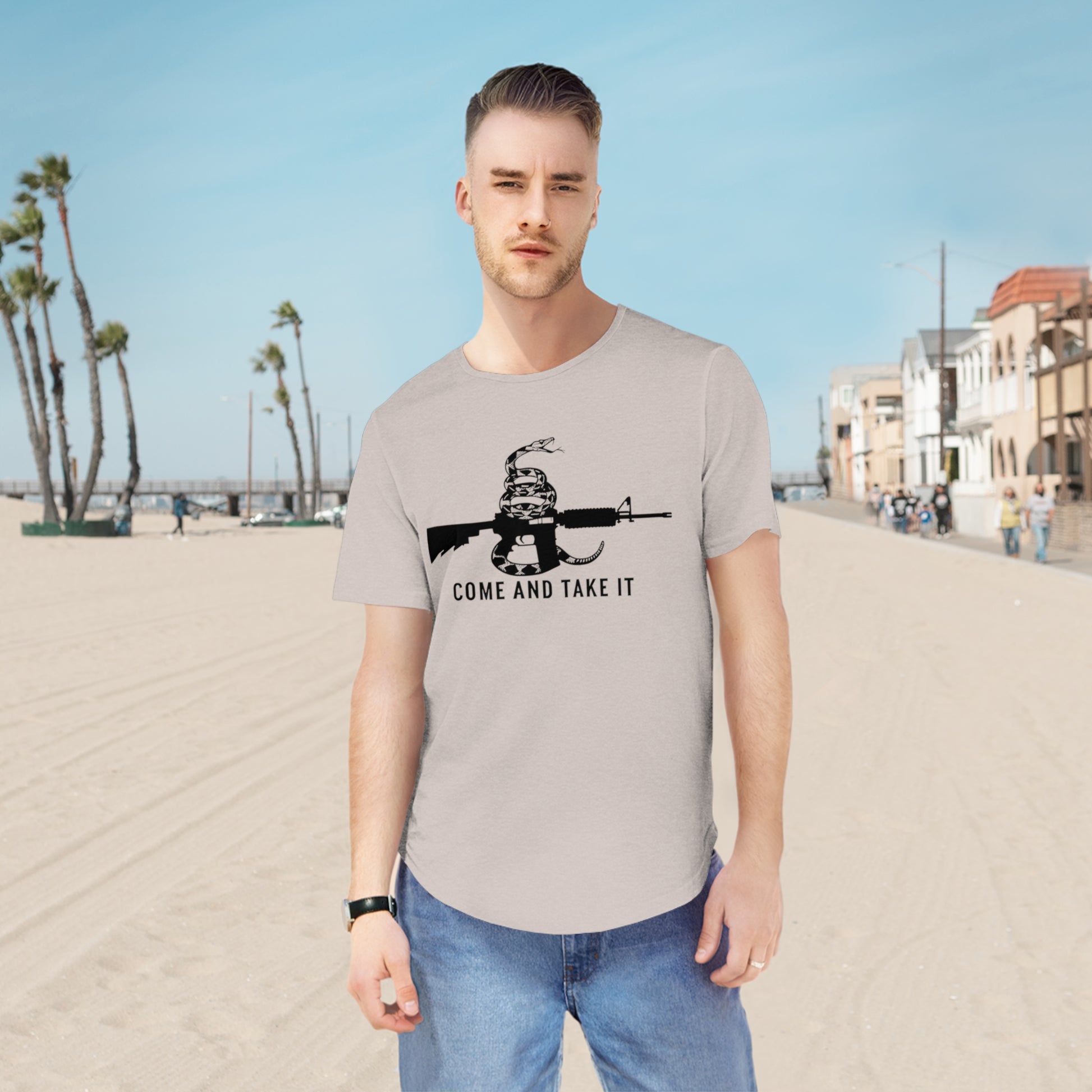 The Viper-Men's Jersey Curved Hem Tee-Light Colors