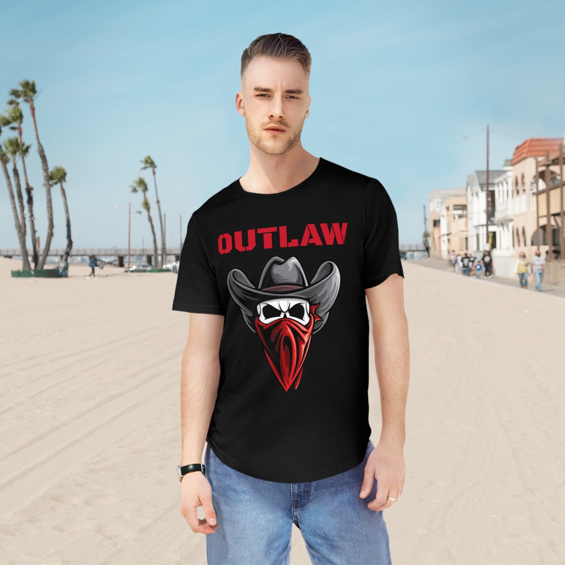 OUTLAW Men's Jersey Curved Hem Tee