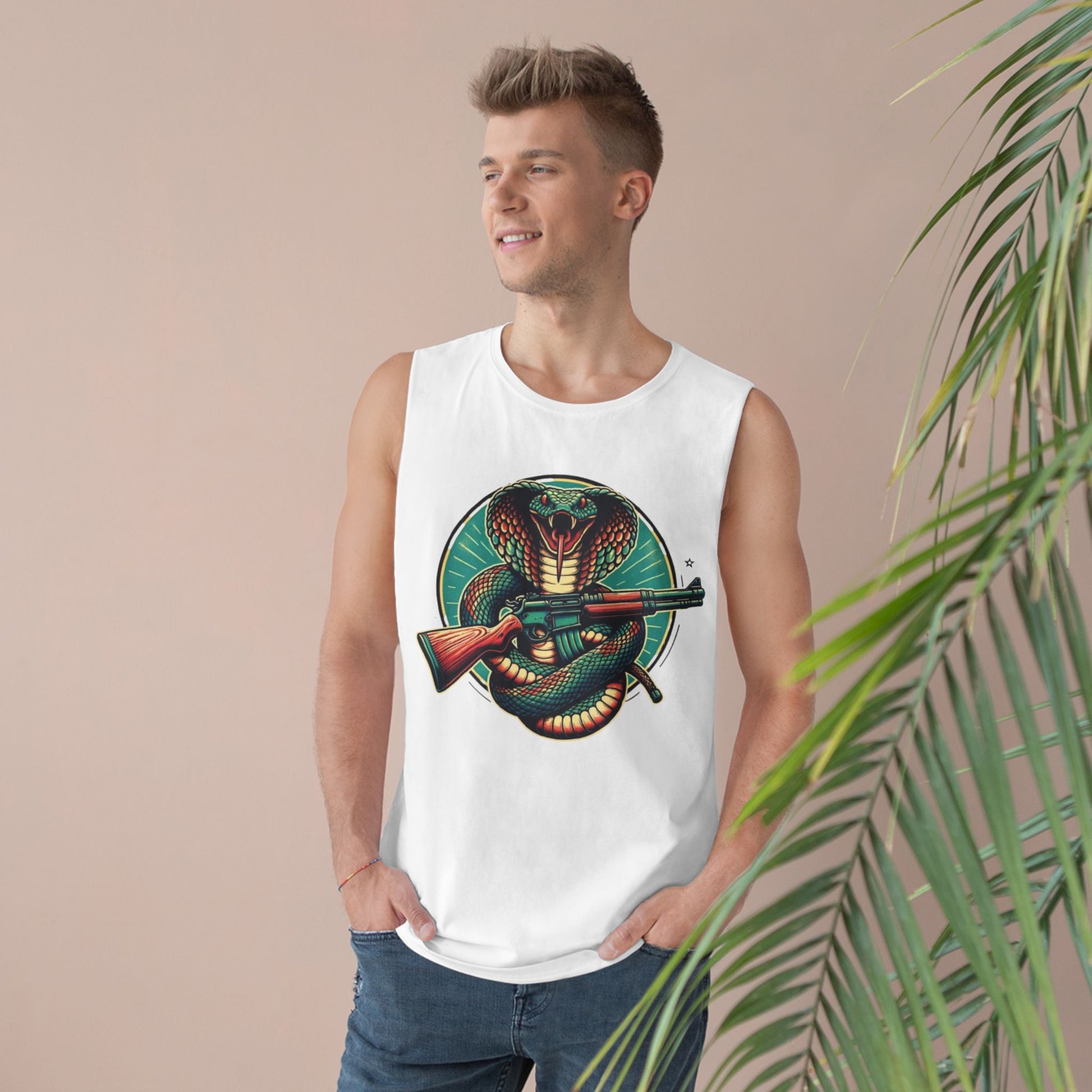 Vintage Cobra with Assault Rifle Graphic Tank Top