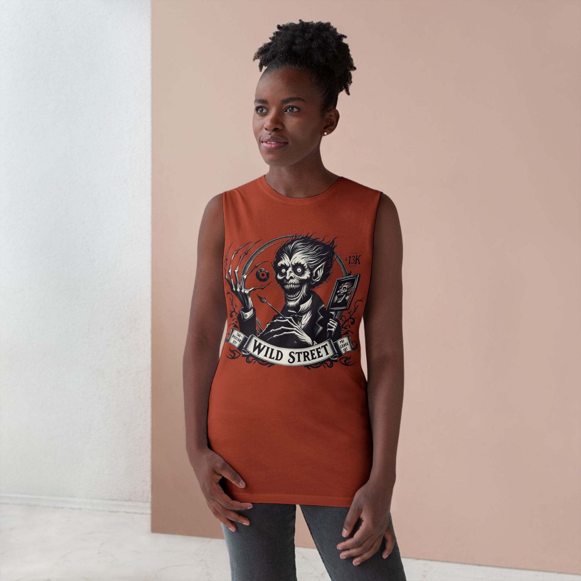 Crazy Wild Street Sleeveless Tee-Wild Street Graphic Tank Top, Gothic Style Apparel