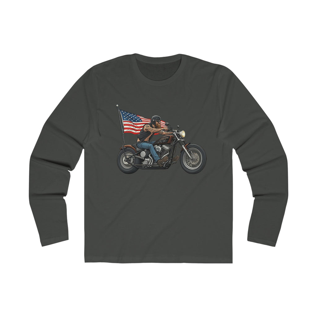 American Biker Men's Long Sleeve Crew Tee