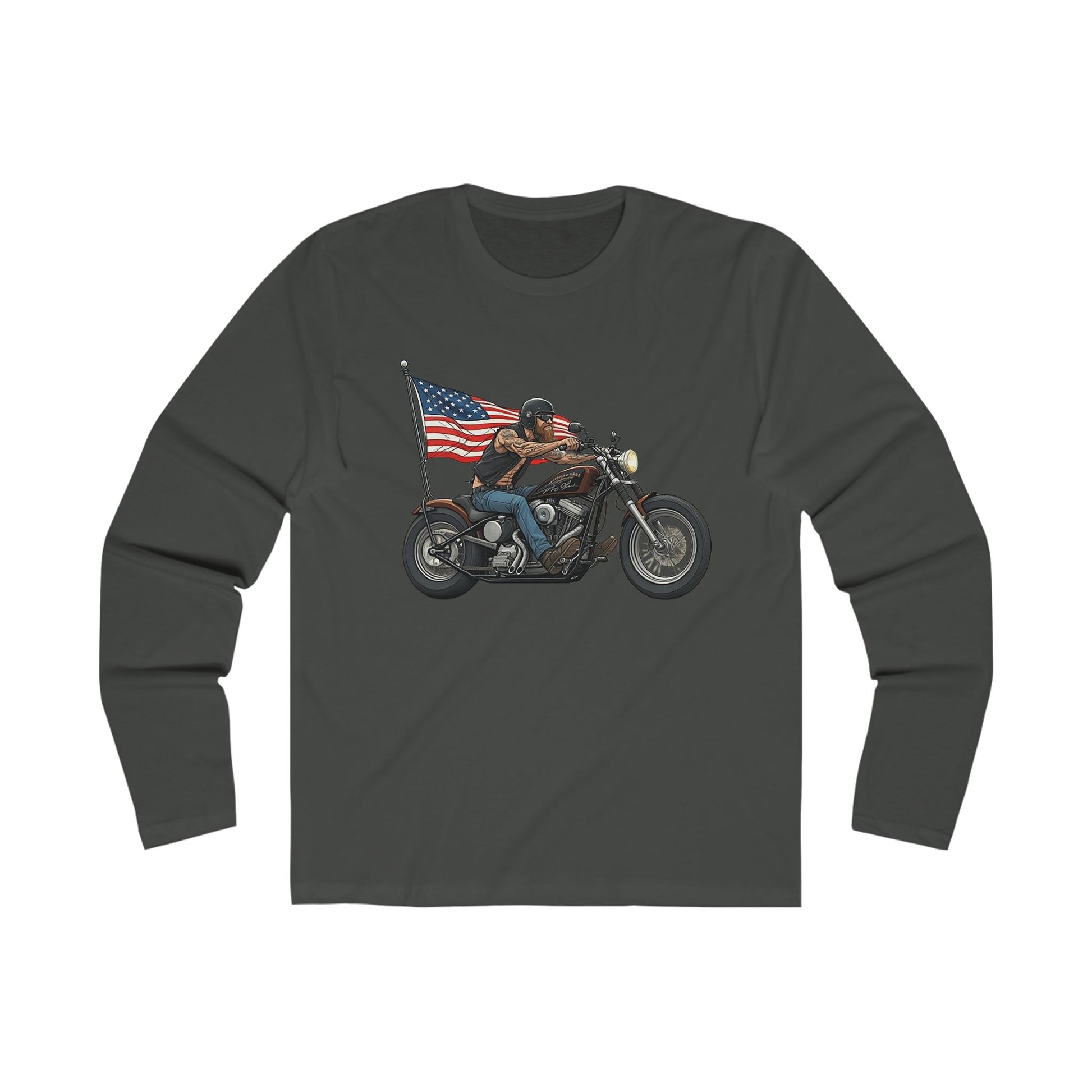 American Biker Men's Long Sleeve Crew Tee