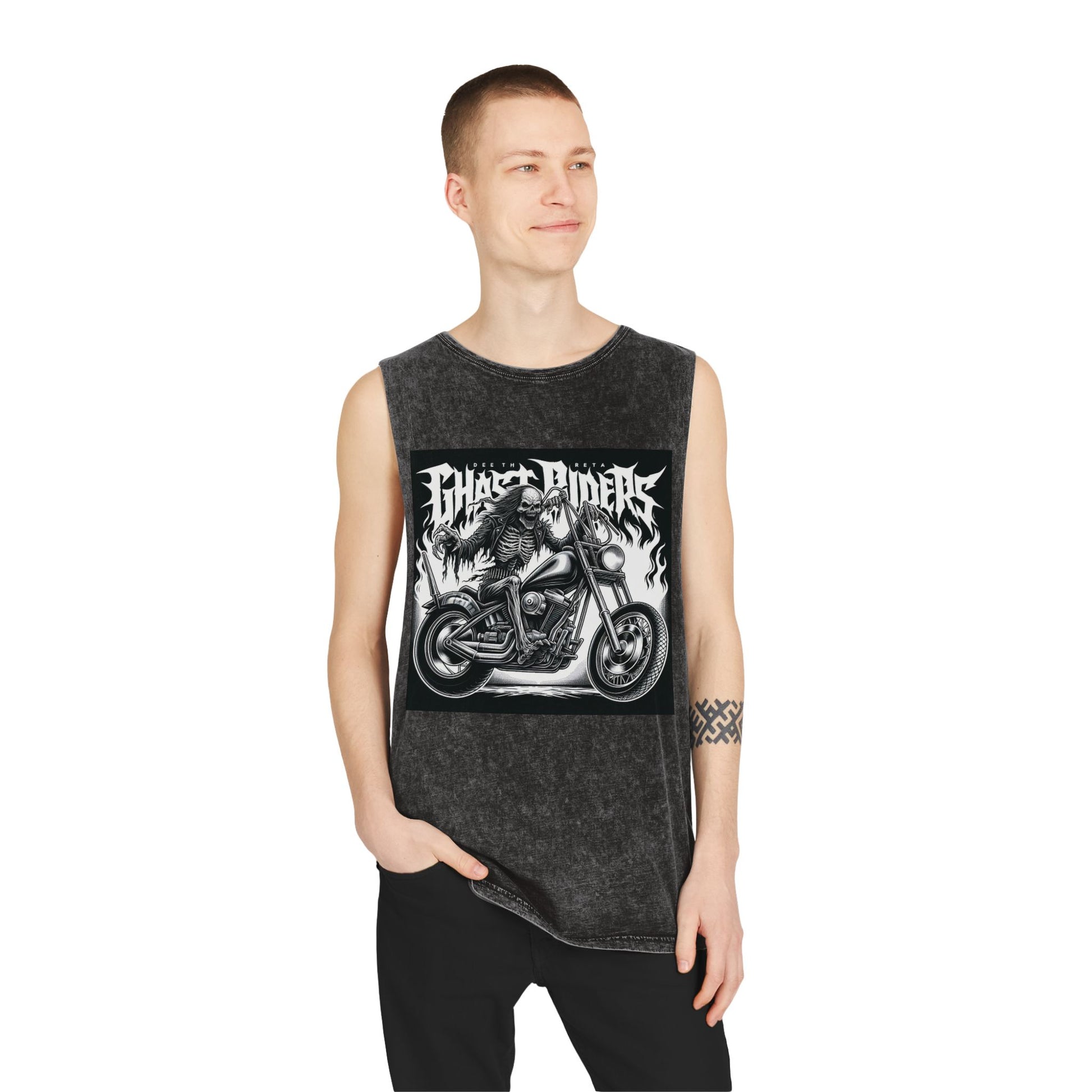 Ghost Riders Unisex Stonewash Tank Top
