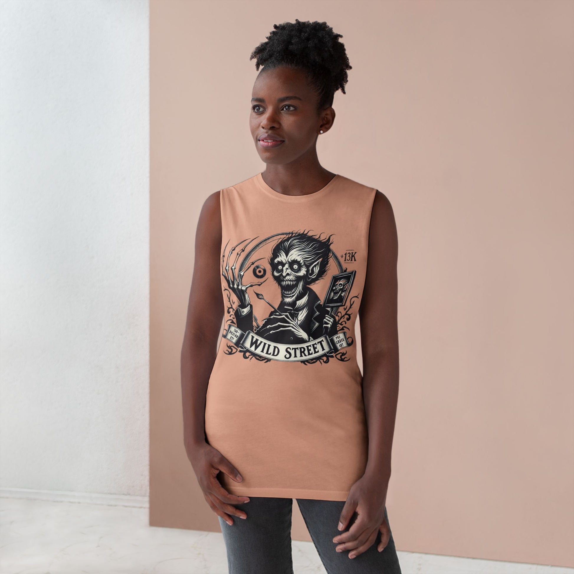 Crazy Wild Street Sleeveless Tee-Wild Street Graphic Tank Top, Gothic Style Apparel