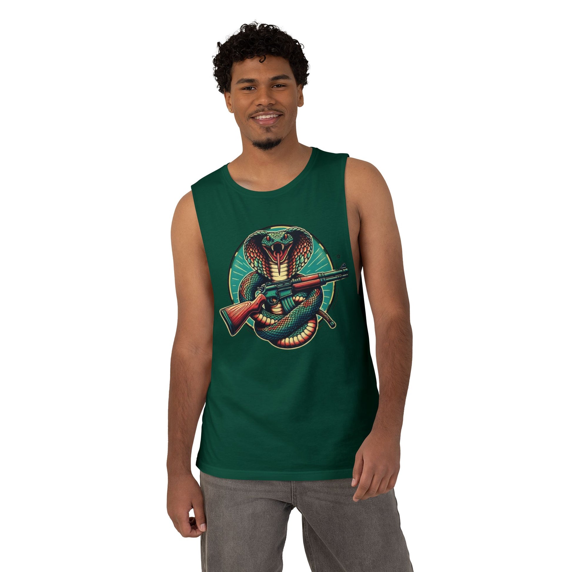 Vintage Cobra with Assault Rifle Graphic Tank Top