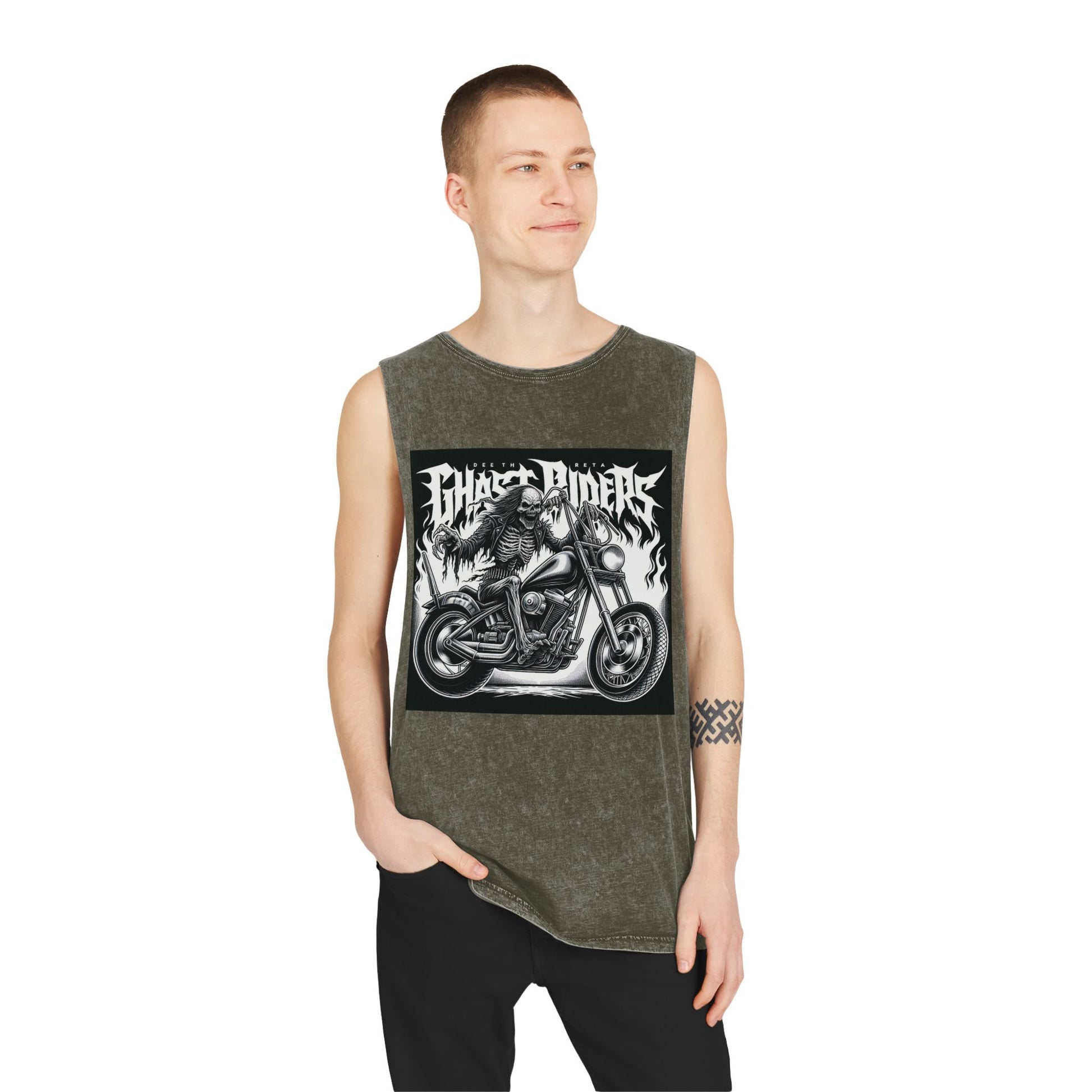 Ghost Riders Unisex Stonewash Tank Top