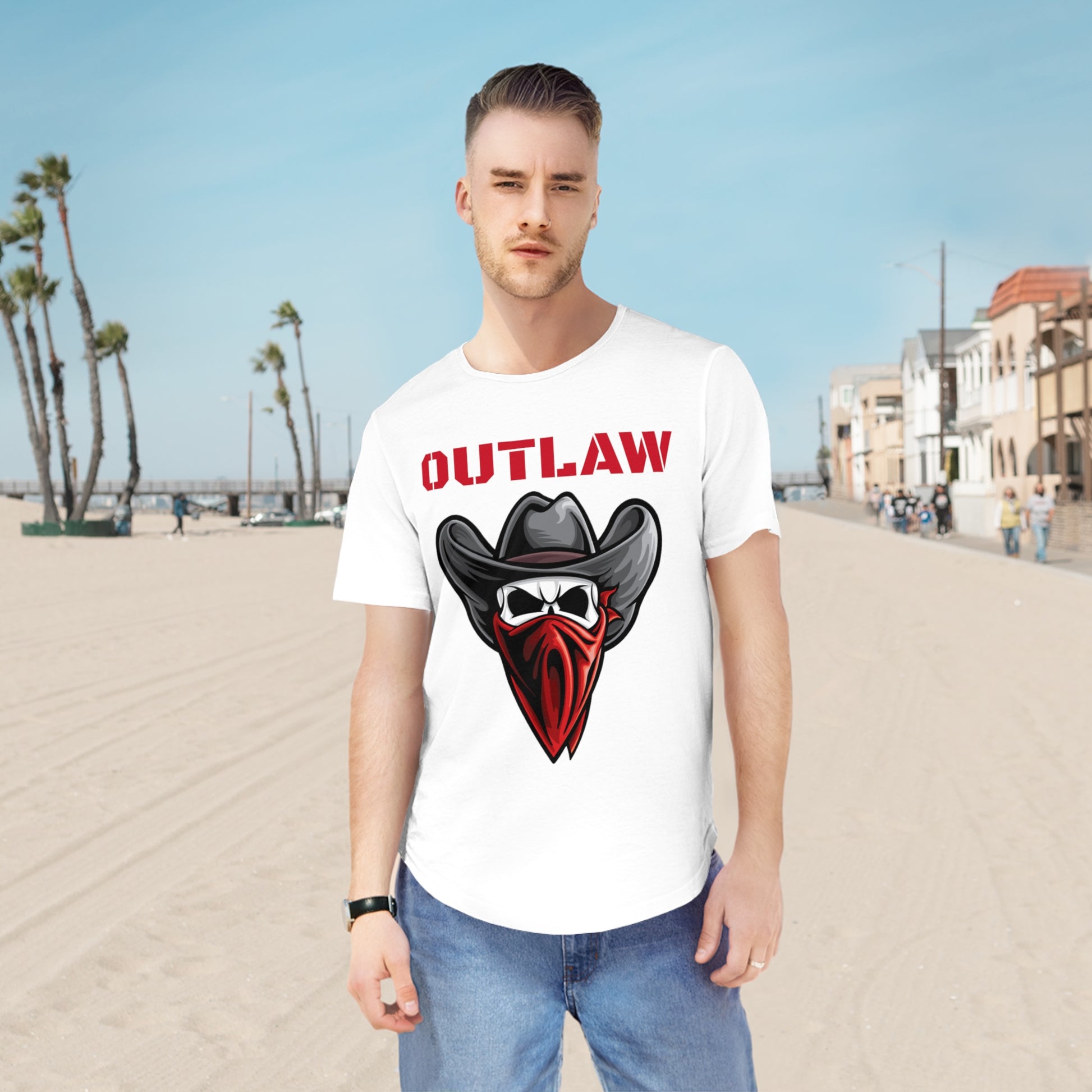 OUTLAW Men's Jersey Curved Hem Tee