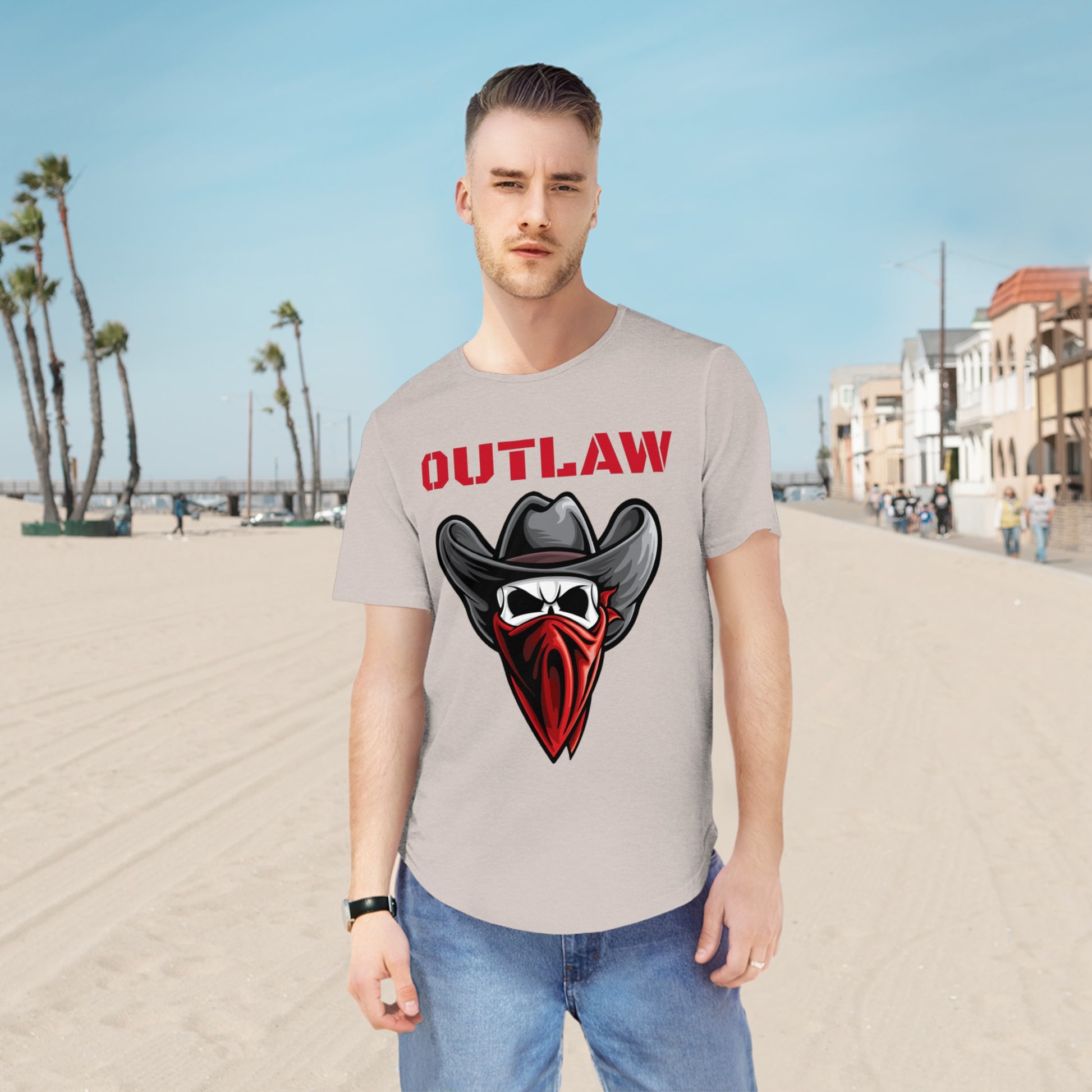 OUTLAW Men's Jersey Curved Hem Tee