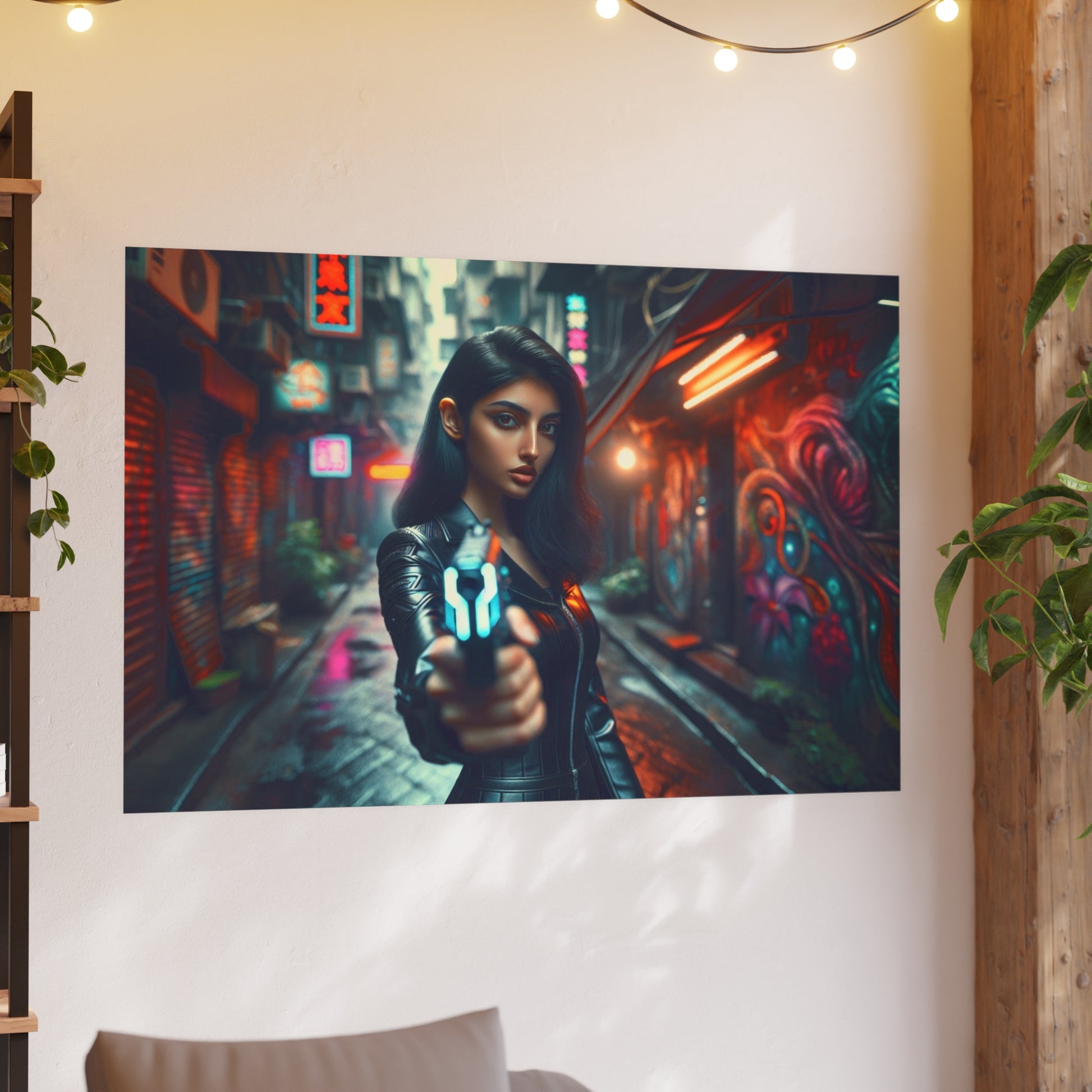 Point Blank and Deadly-Urban Cyberpunk Art Print