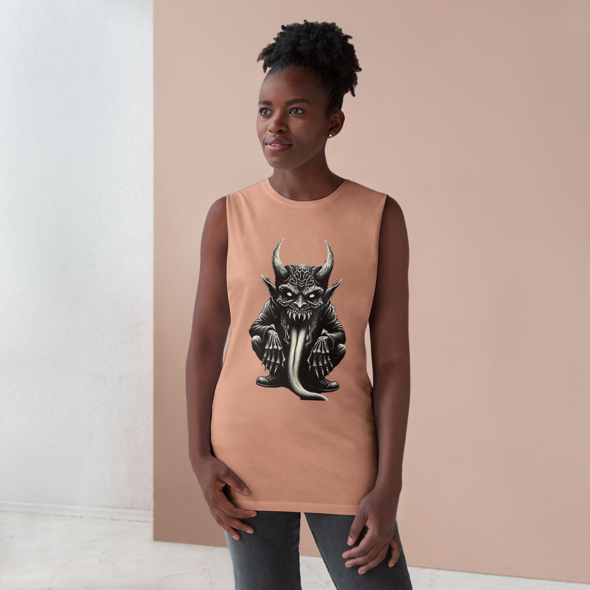 Demon Sleeveless Tee-Unisex Graphic Tank Top featuring Demon Design, Streetwear