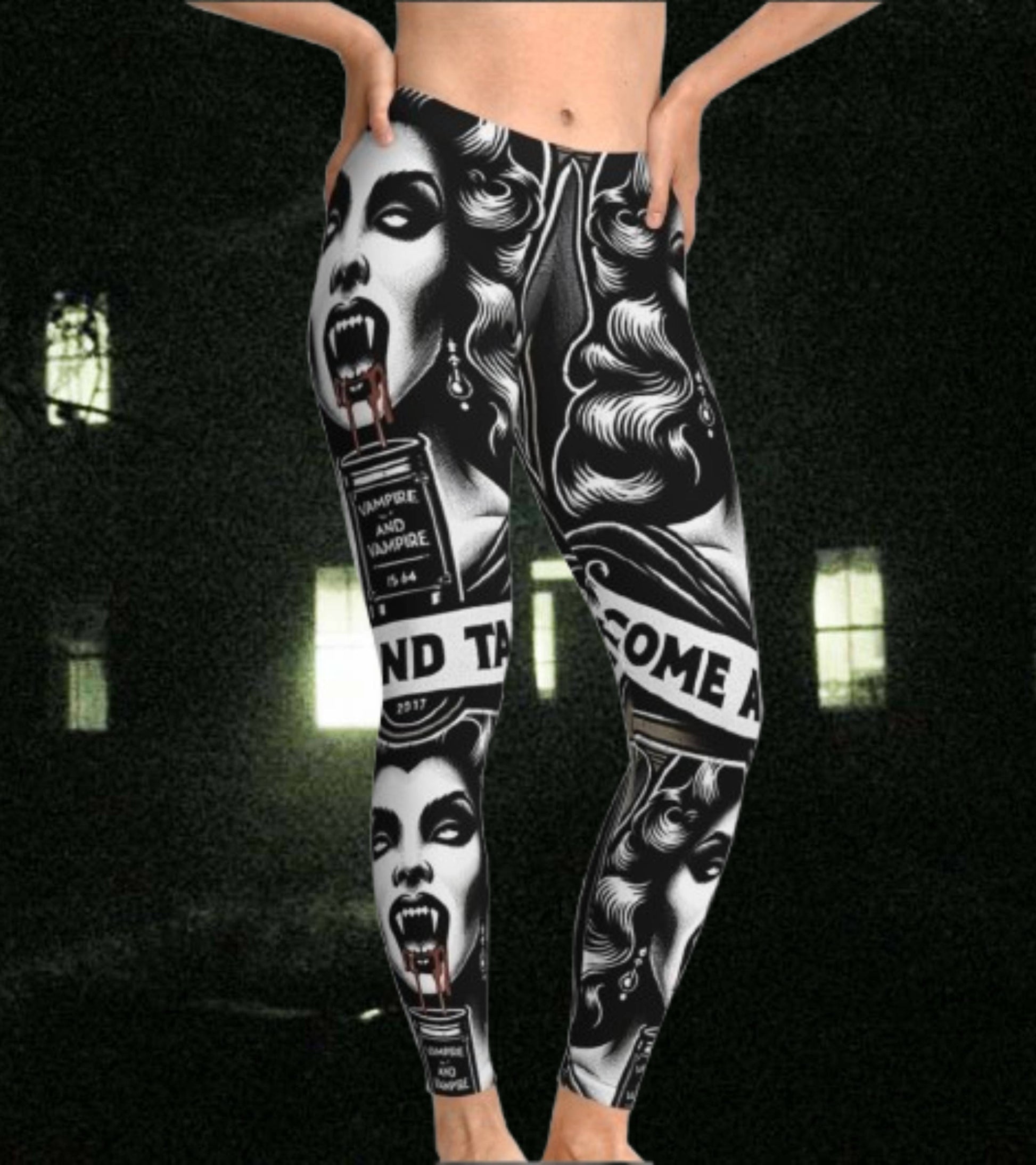 Gothic Vampire Girl Leggings